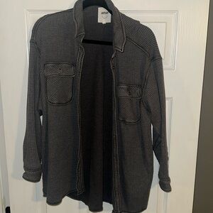 Aerie waffle button down sz M